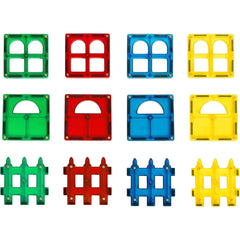 Premium 36-Piece Magnet Building Tiles Set for Creative Construction - STEM Educational Magnetic Blocks