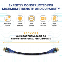 Premium 4K HDMI Cable for Ultimate Entertainment - High-Speed, Gold-Plated Connectors, and Lifetime Warranty