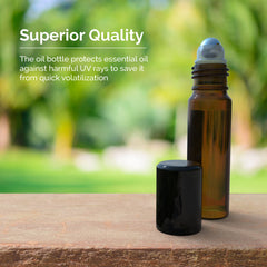 Premium Amber Essential Oil Roller Bottles - Pack of 24, 10ml each - Perfect for Aromatherapy and DIY Blends