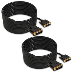 Premium DVI to DVI Cable for Crystal-Clear Video | 3ft, Pack of 2