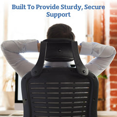 Premium Mesh Ergonomic Office Chair with Lumbar Support - High Back, Adjustable, Breathable | Ideal for Home Office, Study, Gaming, Black