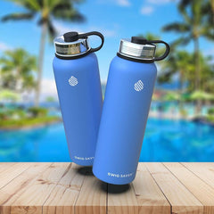 Premium Vacuum Insulated Stainless Steel Water Bottle - 18oz Wide Mouth, Leakproof Lid, Hot & Cold Beverages