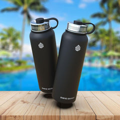 Premium Vacuum Insulated Stainless Steel Water Bottle - 18oz Wide Mouth, Leakproof Lid, Hot & Cold Beverages