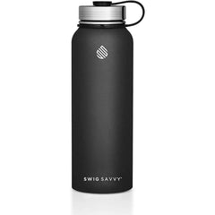 Premium Vacuum Insulated Stainless Steel Water Bottle - 18oz Wide Mouth, Leakproof Lid, Hot & Cold Beverages