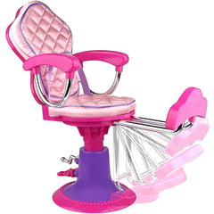 Salon Chair for 18 Inch Dolls - Fully Assembled with Apron, Cape, and 7 Hair Cutting Accessories