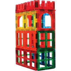 Shapemags 24-Piece Magnet Building Tiles Set with Windows and Doors - Enhance Creativity and Learning with Magnetic Blocks