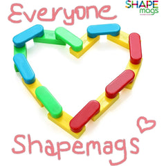 Shapemags Magnetic Blocks Building Tiles for Kids - 100 Piece Set with H Blocks, Chains, and Rectangles