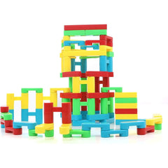 Shapemags Magnetic Blocks Building Tiles for Kids - 100 Piece Set with H Blocks, Chains, and Rectangles