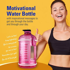 Swig Savvy Motivational 44 oz Water Bottle with Straw Lid and Storage Sleeve