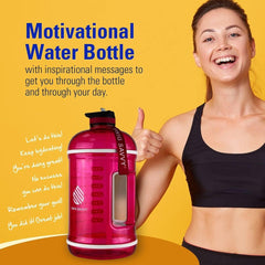 Swig Savvy Motivational 44 oz Water Bottle with Straw Lid and Storage Sleeve