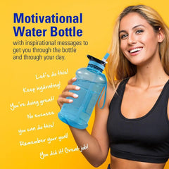 Swig Savvy Motivational 44 oz Water Bottle with Straw Lid and Storage Sleeve