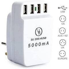 Universal International Travel Power Adapter with 4 USB Ports - Shop Now!