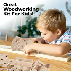 Woodworking Building Kit for Kids and Adults - Set of 3 DIY Carpentry Wood Model Projects